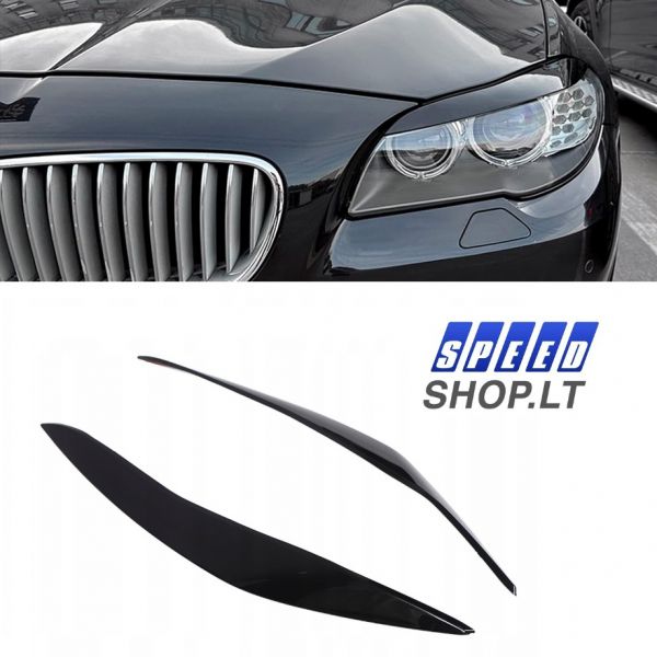 BMW 5 (F10, F11) priekinių žibintų apdaila juoda